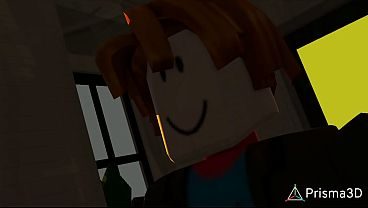Animation 3D. Roblox meuf dans la douche.