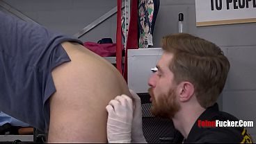 Handsome Thief's Uncooperative Attitude Gets His Ass Fucked By Guard