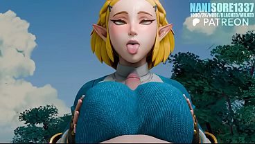 Zelda Princess sloppy titjob