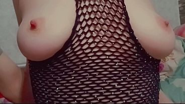 My stepbrother eagerly sucking on my tits licking and biting my nipples