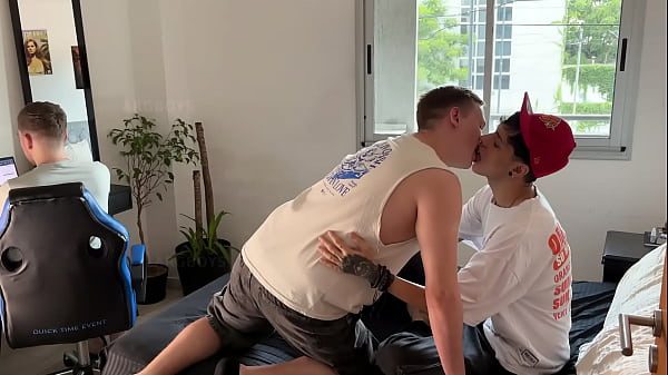 Tight Anal Riding on Huge Step-Bro's Cock while Cuckold Spies on Us [4k Threesome]