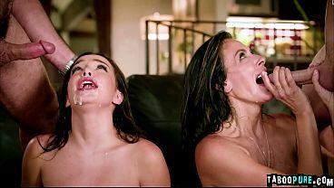 I AM SHOCKED! Her asshole became her fucked up family's property! Rissa May gets anal strap-on fucked by her stepmom, and then her stepdad and stepbrother join in!