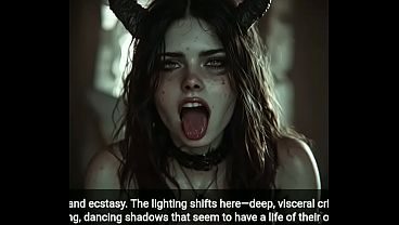 Devil man fucks demonic 18 year old Girl (voice oVer AI generated) horror porn
