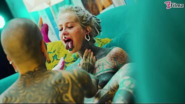 Tattooed Lesbian Toy Play Fingering and Pussy Licking