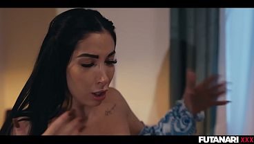 FUTA MILF - Big Tits Clea Gaultier Infected by Shemale Fever Turns Into Trans Girl & Fucks Her Blonde Girlfriend