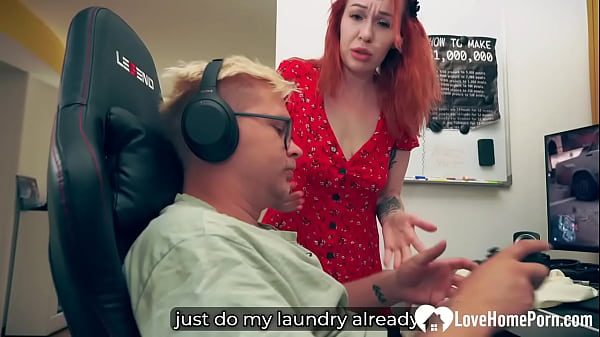 Horny Babe Trapped in Washer Takes My Thick Cock Deep