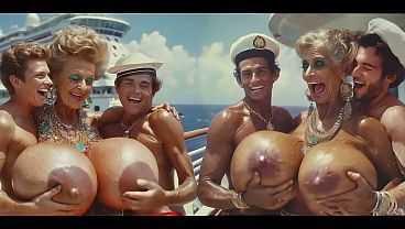 AI VIDEO - Granny Boob Cruise - Dibs on the new bolt-ons! - JAYKUN7