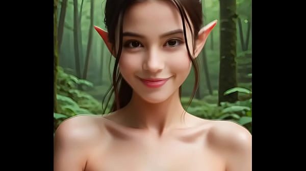 Triptekstudios - Brunette Forest Elf with Beautiful Face Strips and Masturbates [AI] OC Mia