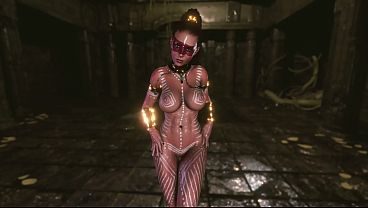 Unlucky buxom Lara Croft captured by natives and compelled into sexual service