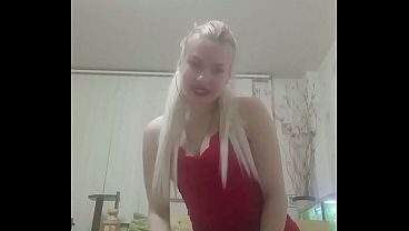 An independent whore gives a sex show, inviting you to visit her