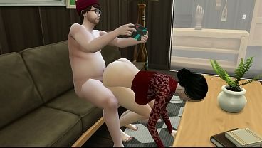 Milf tries to fuck the chubby nerd (and succeeds)