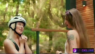 Our Pussies are Wet & Sweaty from all that Bike Riding! Lovita Fate & Olivia Sparkle for SinDeLuxe