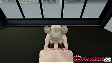 Horny Office Slut Risa Uses Both Hands for the Perfect Handjob Then Gives a Hot Sloppy Blowjob Before Glory Hole Deepthroat Ends with a Massive Cumshot in 3D Hentai Animation Rule34