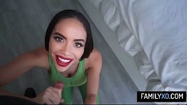 Busty milf stepmother Victoria June agree to fuck with her stepson as long he fix his grades
