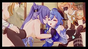 Ganyu & Keqing - Genshin Impact Hentai Animation