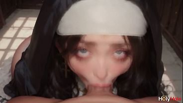 The naughty Italian nun got fucked by my huge cock! Her cute face and juicy pussy are magnificent![AI]