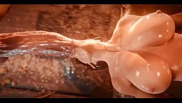 Lara Croft gets pussy fucked and filled with cum