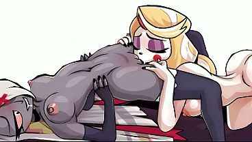Charlie x Vaggie Animação porno ia lesbicas se pegando