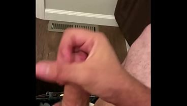 Snuck Into Bathroom to Release My Huge Load, Trying Not to Wake My Husband - Big Cock Explodes