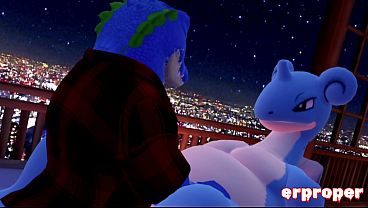 Erpleasure in VR Chat: Cajun Feral Gator Breeds a Thick Anthro Lapra