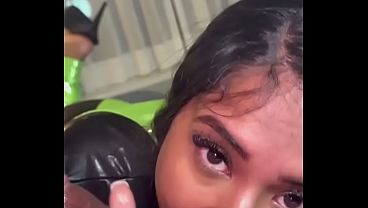 Sexy Ebony Sucks Her Favorite Cock