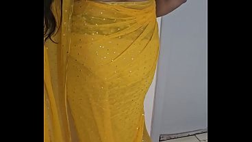 Yellow saree Lisapriya