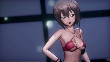 MMD Nishizumi Maho Addiction