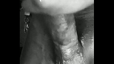 Massive big black dick masturbating