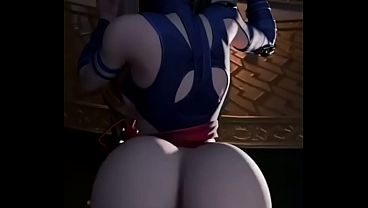 Psylocke shakes her booty for you (loop   rewinds)