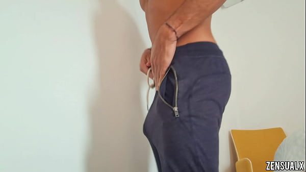 Masturbating and humping my big cock in a Hotel Room