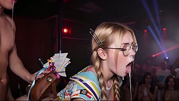 Teens came to a cosplay party to dance, but they were filled with tons of cum!!! (Ai generated)