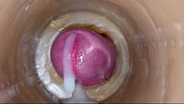 Huge ejaculatory dose of sperm in Pussy Toy ASMR