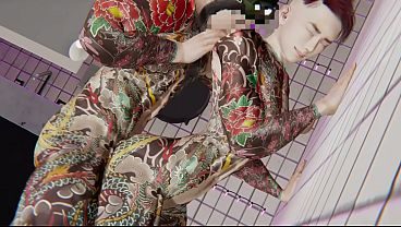Yaoi - Two sexy tattooed twinks fuck in the bathroom