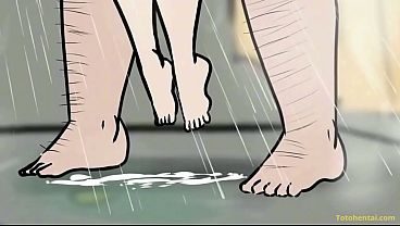 Muñequita follada en las duchas por enorme polla