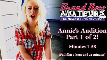 Busty Blonde Coed Annie Archer Sloppy BJ Dildo Toy Play Passion!