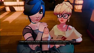 Hooked [ Hentai Game ] Ep.2 GOTH and NERD touch a GIANT COCK for the FIRST TIME in this PORN CASTING !