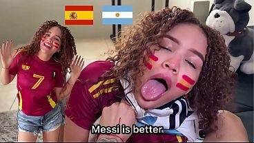 Spain World Champion, Fan Fucks Argentine After FINAL - Alejaandalejo