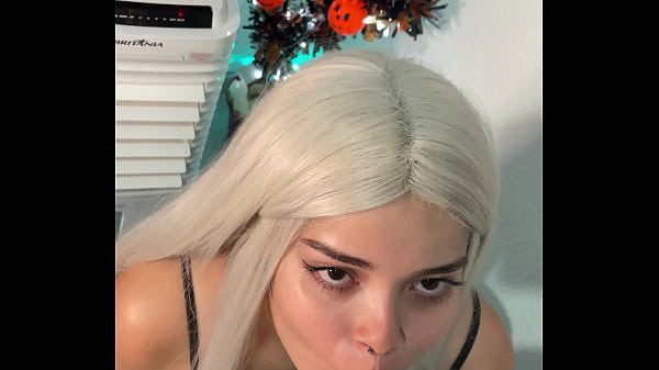 The Witch of Pleasure: she swallows and masturbates the big cock with a seductive look