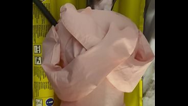 Inflating a sexy blow up doll with a pump