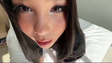 SHY JAPANESE BRUNETTE NEWLYWED SECRETLY FILMS HERSELF RIDING HER HUSBAND'S BEST FRIEND WHILE HE'S AWAY