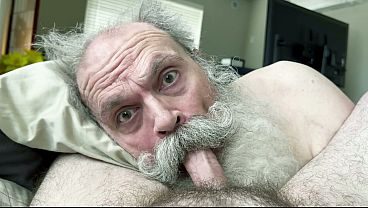 Cum Hungry Daddy Sucks Cock, Milked to the Last Drop