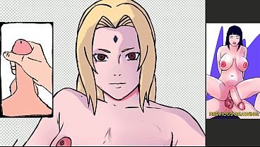 Futanari Tsunade Sitting with Giant Leaking Cock Dripping Cum - 10 Minute JOI Instructions for You to Edge and Cum Hard
