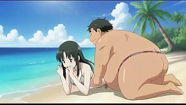 anime girl on the beach ai video