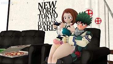 Deku and Ochaco's Game Night