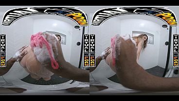 VIRTUAL PORN - Sexy Lucky Anne Catches You Peeking And Demands A Sudsy Rubdown Before Wild, Multi-Position Sex