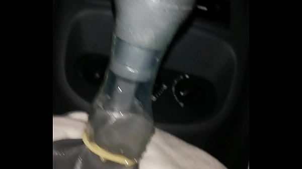 tight blonde slut jumps on gear lever and make herself squirt