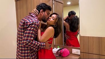 The husband, who was ready to go to the office, was in a mood to see his wife