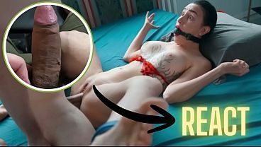 React: I'm your Step mom! Don't cum inside Step mother Step son cum twice: on face, in pussy