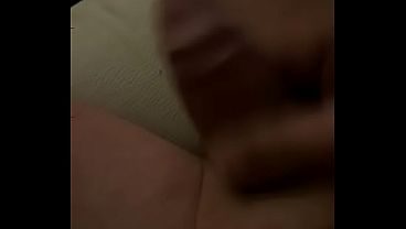 Lazy wanker stroking his prick