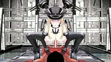 Kancolle - Bismarck Factory Cowgirl Sex